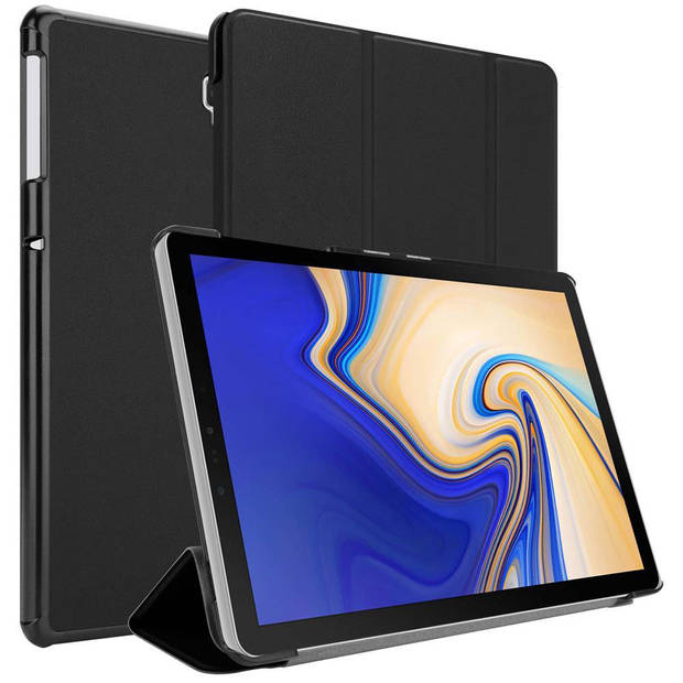 Cadorabo Tablet Hoesje geschikt voor Samsung Galaxy Tab S4 (10.5 inch) Case in SATIJN ZWART - Beschermhoes Cover Auto