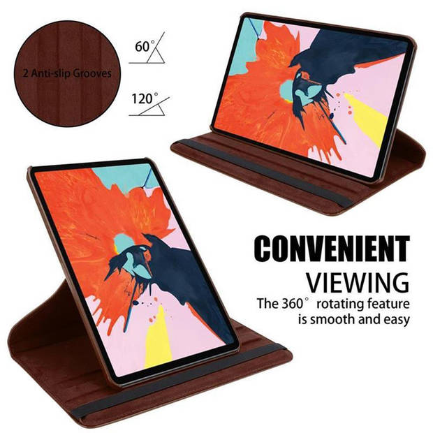 Cadorabo Tablet Hoesje geschikt voor Apple iPad PRO 2018 (12.9 inch) in PADDESTOEL BRUIN - Beschermhoes Case Cover Auto