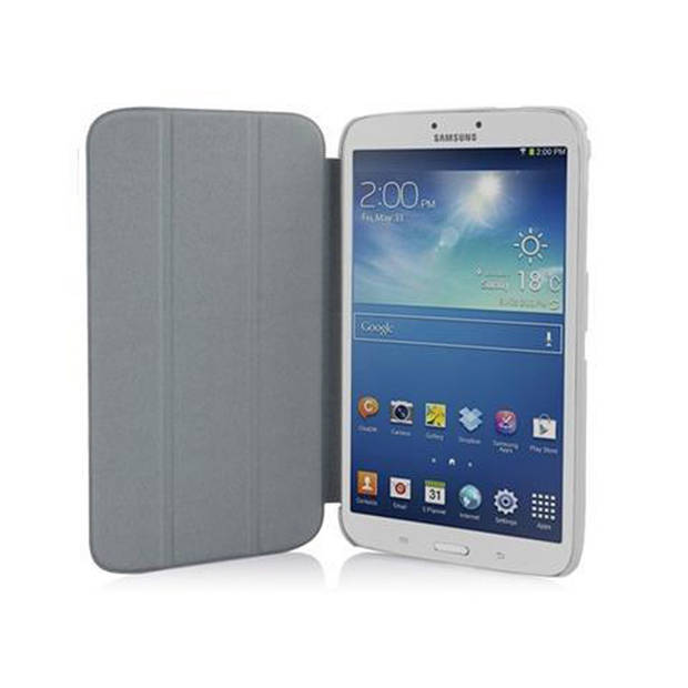 Cadorabo Tablet Hoesje geschikt voor Samsung Galaxy Tab 3 (8 inch) in DATUM BRUIN - Beschermhoes Case Cover Auto Wake up