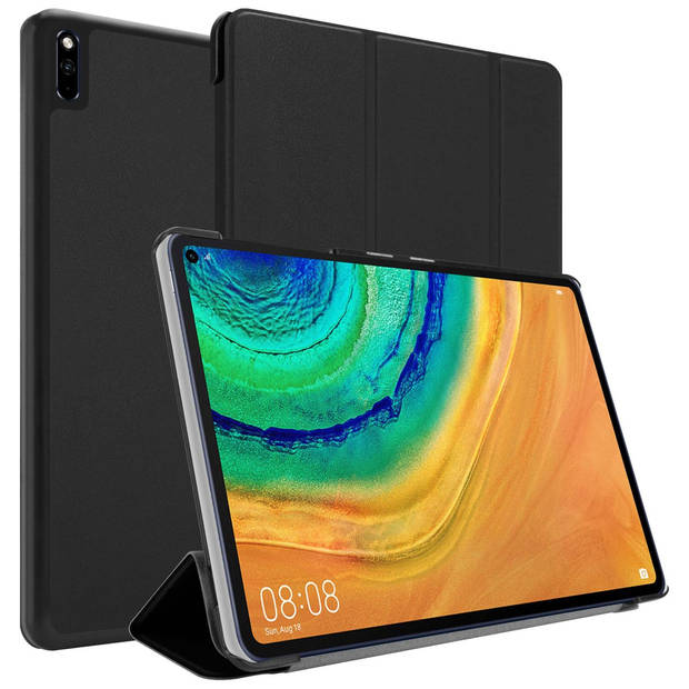 Cadorabo Tablet Hoesje geschikt voor Huawei MatePad PRO (10.8 inch) Case in SATIJN ZWART - Beschermhoes Cover Auto Wake