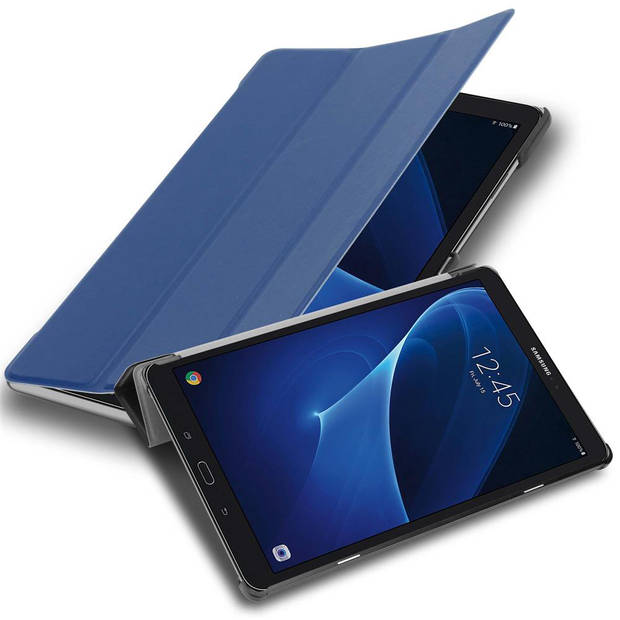 Cadorabo Tablet Hoesje geschikt voor Samsung Galaxy Tab A 2016 (10.1 inch) Case in JERSEY DONKER BLAUW - Beschermhoes