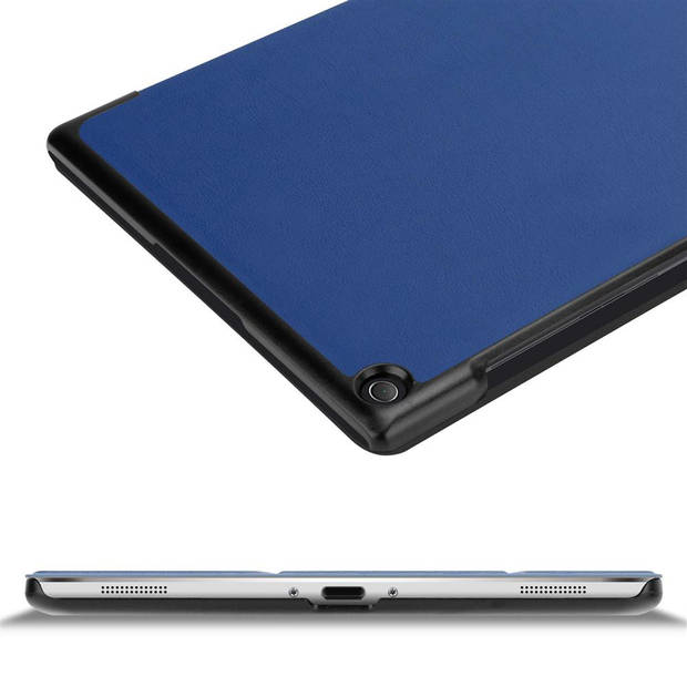 Cadorabo Tablet Hoesje geschikt voor Sony Xperia Tablet Z2 (10.1 inch) Case in JERSEY DONKER BLAUW - Beschermhoes Cover