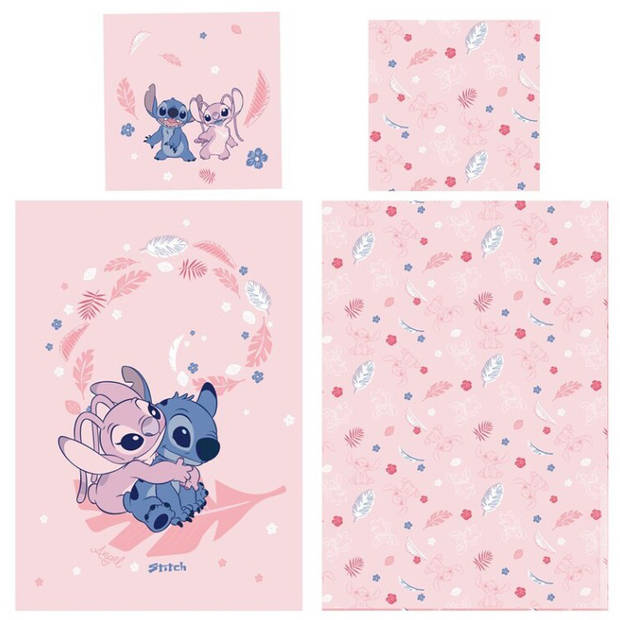 Disney Lilo & Stitch Dekbedovertrek BFF - Eenpersoons - 140 x 200 cm - Katoen Flanel