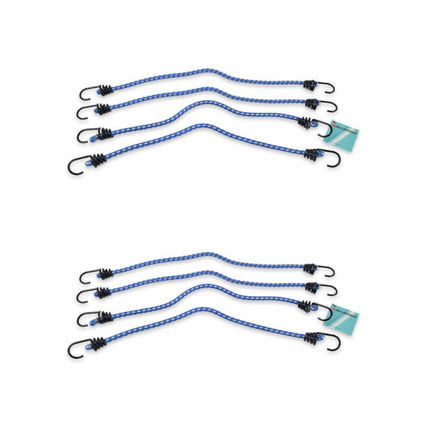 Praktische Blauwe Snelbinder en Spinbinder Set - Sterk Staal en Elastiek - Draagvermogen van 7kg - Met 2x Spinbinders -