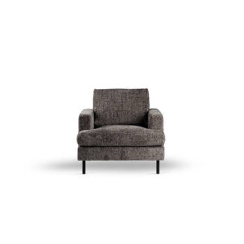 Giga Meubel - Fauteuil Stof Antraciet - Zithoogte 47cm - 89x94x83cm - Haga