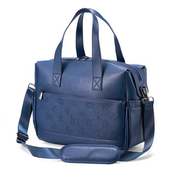 Brisby Venezia Slijtvaste Weekendtas - Schoudertas - Reistas - Handbagage - incl. ophanghaken - PU Leer - Blauw