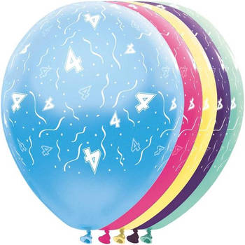 Ballonnen 4 jaar - feestballon - 5 stuks - ballon