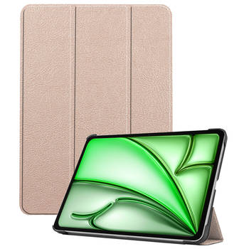 Basey iPad Air 2024 Hoes Luxe Book Case - iPad Air 6 (11 inch) Hoesje Case Cover - Goud