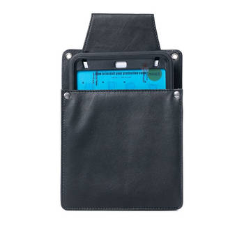 Holster - voor horeca portemonnee - Mini Ipad 3/4/5 - Leer - Zwart