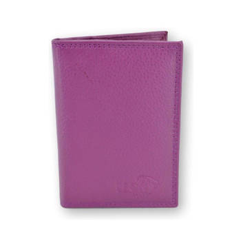 Pasjeshouder - Compact - Leer - Fuchsia