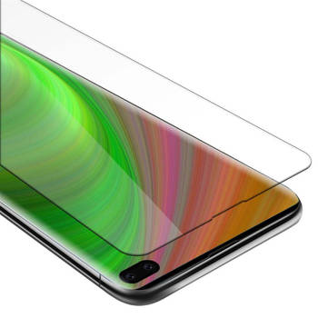 Cadorabo Screenprotector geschikt voor Samsung Galaxy S10 PLUS in KRISTALHELDER - Tempered Display Pantser Film