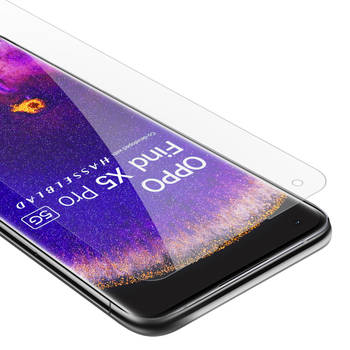 Cadorabo Screenprotector geschikt voor Oppo FIND X5 PRO in KRISTALHELDER - Tempered Display Pantser Film beschermglas