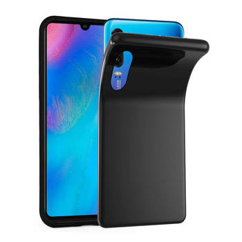 Cadorabo Hoesje geschikt voor Huawei P30 in ZWART - Beschermhoes Cover gemaakt van TPU Silicone Case