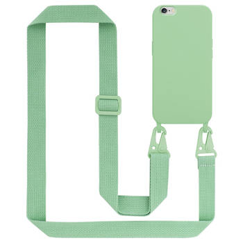 Cadorabo Mobiele telefoon ketting geschikt voor Apple iPhone 6 PLUS / 6S PLUS Hoesje in LIQUID LICHT GROEN - Silicone