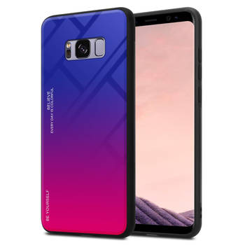 Cadorabo Hoesje geschikt voor Samsung Galaxy S8 PLUS in PAARS - ROOD - Tweekleurige beschermhoes TPU-silicone Case Cover