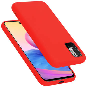 Cadorabo Hoesje geschikt voor Xiaomi RedMi NOTE 10 5G / POCO M3 PRO 5G Case in LIQUID ROOD - Beschermhoes TPU silicone