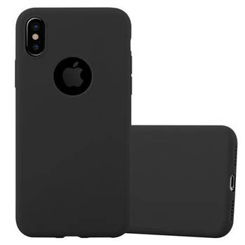 Cadorabo Hoesje geschikt voor Apple iPhone X / XS in CANDY ZWART - Beschermhoes TPU silicone Case Cover