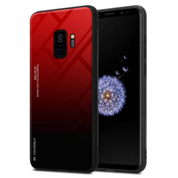 Cadorabo Hoesje geschikt voor Samsung Galaxy S9 in ROOD - ZWART - Tweekleurige beschermhoes TPU-silicone Case Cover