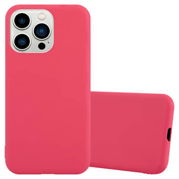 Cadorabo Hoesje geschikt voor Apple iPhone 14 PRO in CANDY ROOD - Beschermhoes TPU silicone Case Cover
