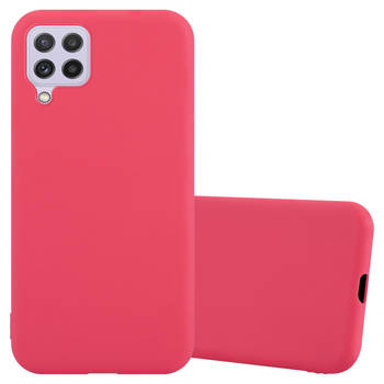 Cadorabo Hoesje geschikt voor Samsung Galaxy A22 4G / M22 / M32 4G in CANDY ROOD - Beschermhoes TPU silicone Case Cover
