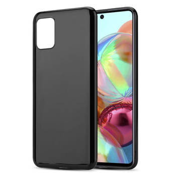 Cadorabo Hoesje geschikt voor Samsung Galaxy A71 4G in ZWART - Beschermhoes Cover gemaakt van TPU Silicone Case