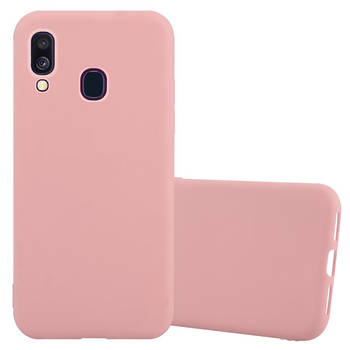 Cadorabo Hoesje geschikt voor Samsung Galaxy A40 in CANDY ROZE - Beschermhoes TPU silicone Case Cover