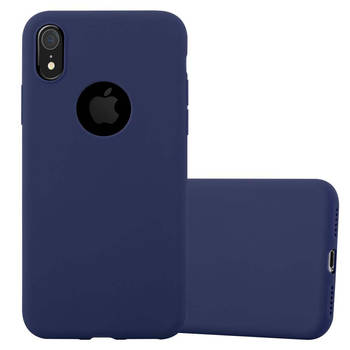 Cadorabo Hoesje geschikt voor Apple iPhone XR in CANDY DONKER BLAUW - Beschermhoes TPU silicone Case Cover