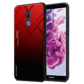 Cadorabo Hoesje geschikt voor Huawei MATE 10 LITE in ROOD - ZWART - Tweekleurige beschermhoes TPU-silicone Case Cover