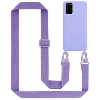 Cadorabo Mobiele telefoon ketting geschikt voor Samsung Galaxy S20 PLUS Hoesje in LIQUID LICHT PAARS - Silicone