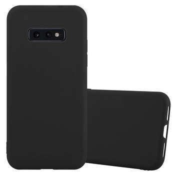 Cadorabo Hoesje geschikt voor Samsung Galaxy S10e in CANDY ZWART - Beschermhoes TPU silicone Case Cover