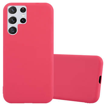 Cadorabo Hoesje geschikt voor Samsung Galaxy S22 ULTRA in CANDY ROOD - Beschermhoes TPU silicone Case Cover