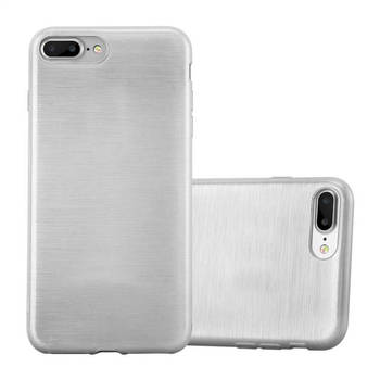 Cadorabo Hoesje geschikt voor Apple iPhone 7 PLUS / 7S PLUS / 8 PLUS in ZILVER - Beschermhoes TPU silicone Case Cover