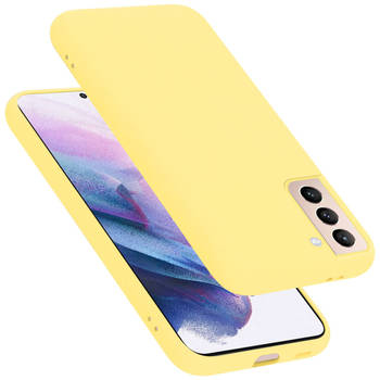 Cadorabo Hoesje geschikt voor Samsung Galaxy S21 PLUS Case in LIQUID GEEL - Beschermhoes TPU silicone Cover