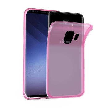 Cadorabo Hoesje geschikt voor Samsung Galaxy S9 in TRANSPARANT ROZE - Beschermhoes Cover gemaakt van TPU Silicone Case
