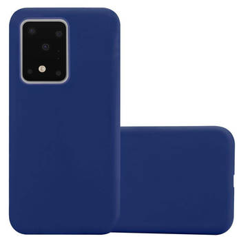 Cadorabo Hoesje geschikt voor Samsung Galaxy S20 ULTRA in CANDY DONKER BLAUW - Beschermhoes TPU silicone Case Cover