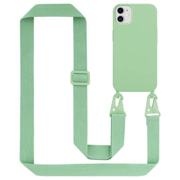 Cadorabo Mobiele telefoon ketting geschikt voor Apple iPhone 11 Hoesje in LIQUID LICHT GROEN - Silicone beschermhoes