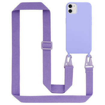 Cadorabo Mobiele telefoon ketting geschikt voor Apple iPhone 11 Hoesje in LIQUID LICHT PAARS - Silicone beschermhoes