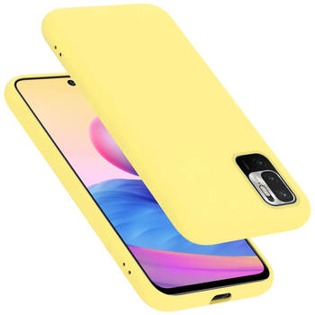 Cadorabo Hoesje geschikt voor Xiaomi RedMi NOTE 10 5G / POCO M3 PRO 5G Case in LIQUID GEEL - Beschermhoes TPU silicone