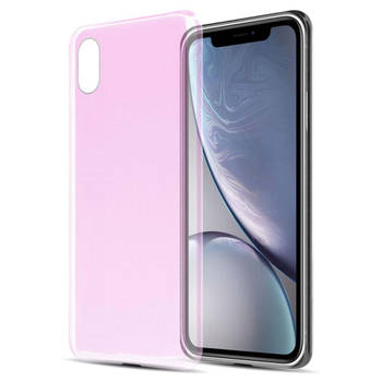 Cadorabo Hoesje geschikt voor Apple iPhone XR in TRANSPARANT ROZE - Beschermhoes Cover gemaakt van TPU Silicone Case