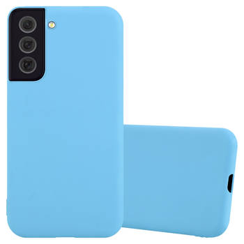 Cadorabo Hoesje geschikt voor Samsung Galaxy S22 in CANDY BLAUW - Beschermhoes TPU silicone Case Cover