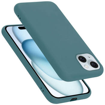 Cadorabo Hoesje geschikt voor Apple iPhone 15 PLUS Case in LIQUID GROEN - Beschermhoes TPU silicone Cover