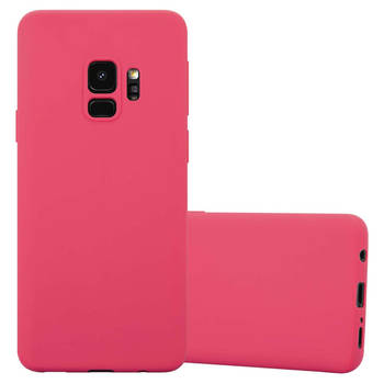 Cadorabo Hoesje geschikt voor Samsung Galaxy S9 in CANDY ROOD - Beschermhoes TPU silicone Case Cover
