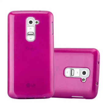 Cadorabo Hoesje geschikt voor LG G2 MINI in ROZE - Beschermhoes TPU silicone Case Cover Brushed