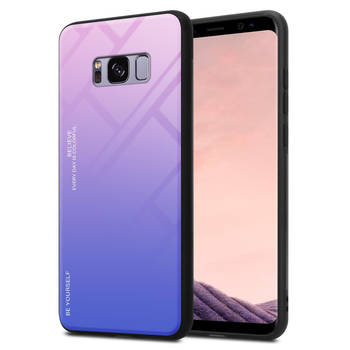 Cadorabo Hoesje geschikt voor Samsung Galaxy S8 PLUS in ROZE - BLAUW - Tweekleurige beschermhoes TPU-silicone Case Cover