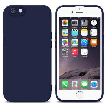 Cadorabo Hoesje geschikt voor Apple iPhone 6 / 6S in FLUID DONKER BLAUW - Beschermhoes TPU silicone Cover Case