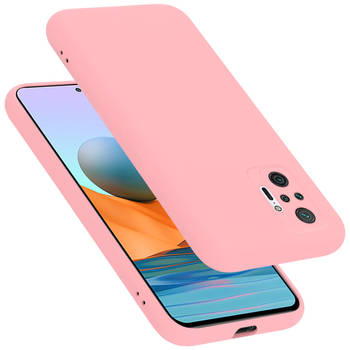 Cadorabo Hoesje geschikt voor Xiaomi RedMi NOTE 10 PRO Case in LIQUID ROZE - Beschermhoes TPU silicone Cover