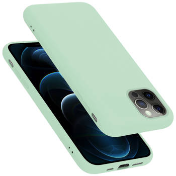 Cadorabo Hoesje geschikt voor Apple iPhone 13 MINI Case in LIQUID LICHT GROEN - Beschermhoes TPU silicone Cover