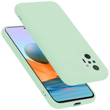 Cadorabo Hoesje geschikt voor Xiaomi RedMi NOTE 10 PRO Case in LIQUID LICHT GROEN - Beschermhoes TPU silicone Cover