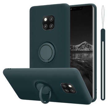 Cadorabo Hoesje geschikt voor Huawei MATE 20 PRO in LIQUID GROEN - Beschermhoes van TPU silicone Case Cover met ring