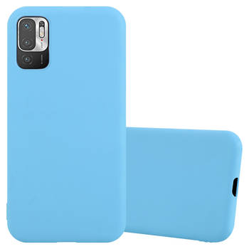 Cadorabo Hoesje geschikt voor Xiaomi RedMi NOTE 10 5G / POCO M3 PRO 5G in CANDY BLAUW - Beschermhoes TPU silicone Case